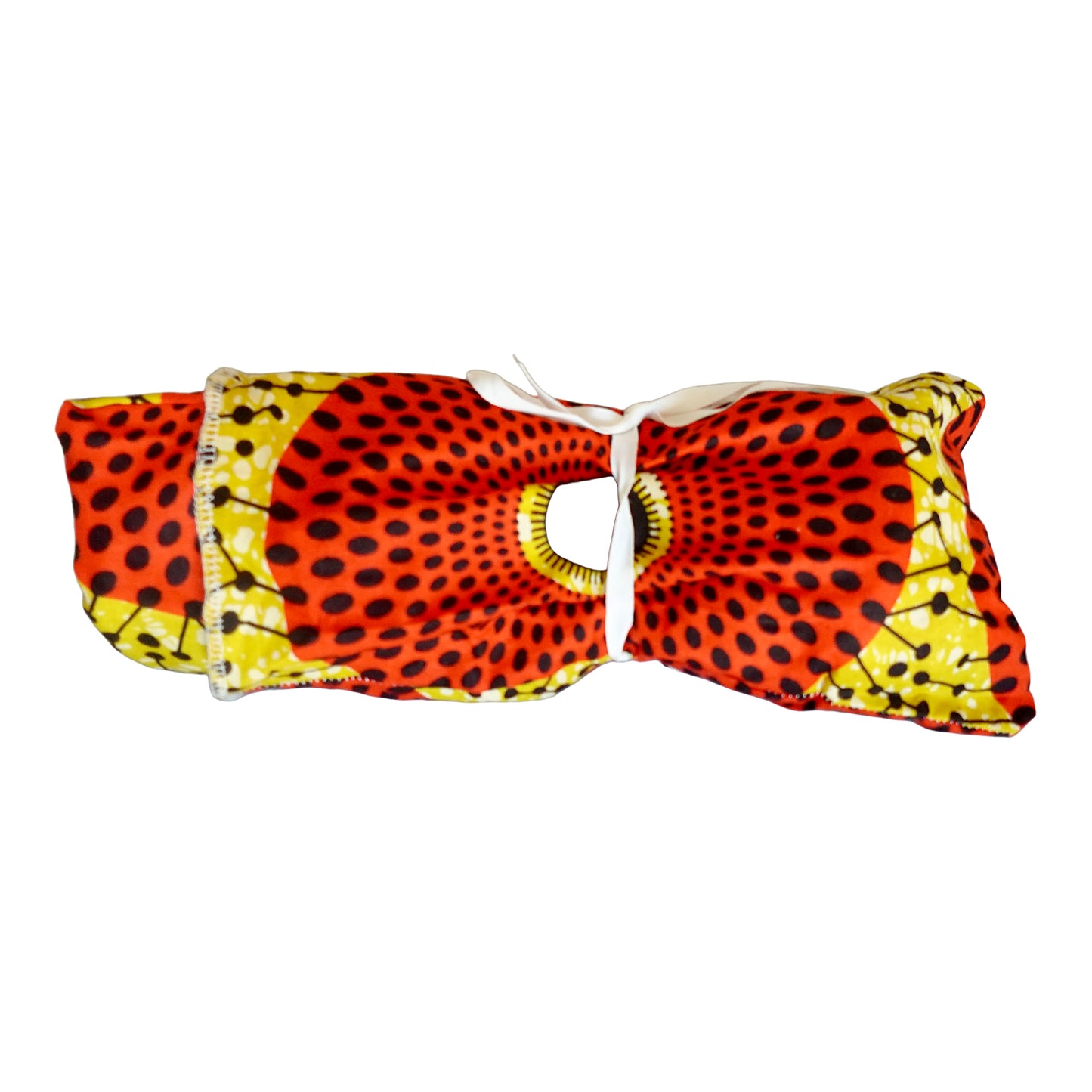 Twisturban® Turban in batik yellow with orange starburst bright print cotton