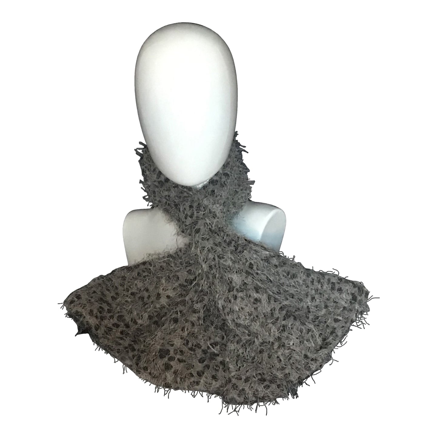 Eyelash grey leopard print Twisturban