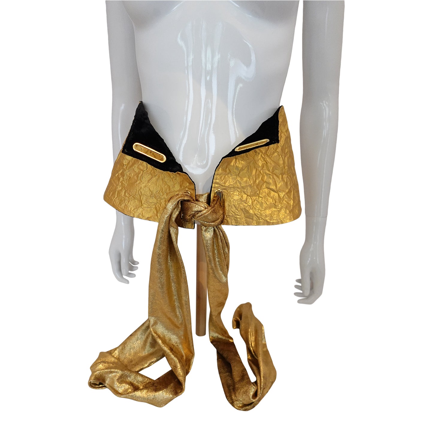 Morphy Bustier vest in Velvet and metallic silk shantung