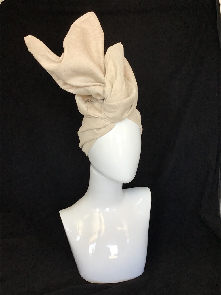 Linen Twisturban® Turban in Oatmeal
