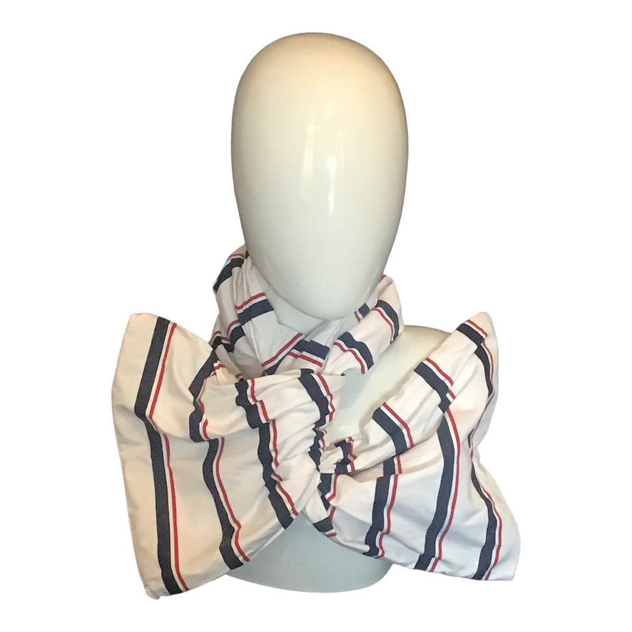 Caftan cotton cabana stripe in red & white & Blue
