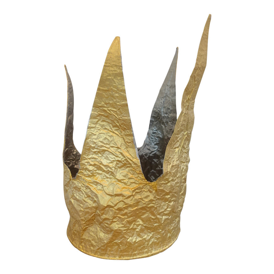 MARY GINNIFER -Morphy Metallic Gold & Silver Silk Shantung Crown