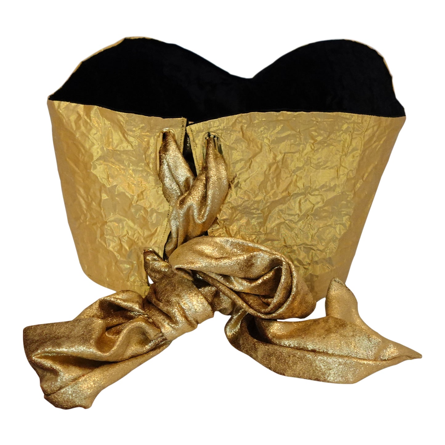 Morphy Bustier vest in Velvet and metallic silk shantung