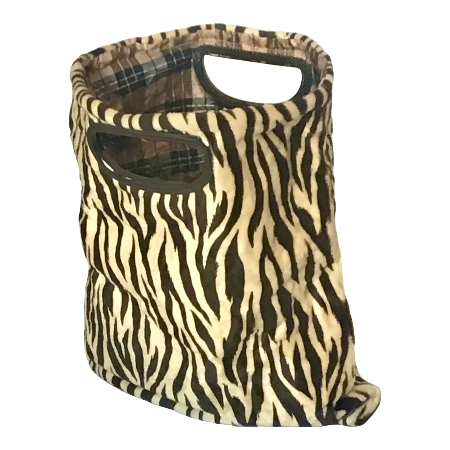 Morphy Zebra print Velvet & Tie Silk Handle Bag