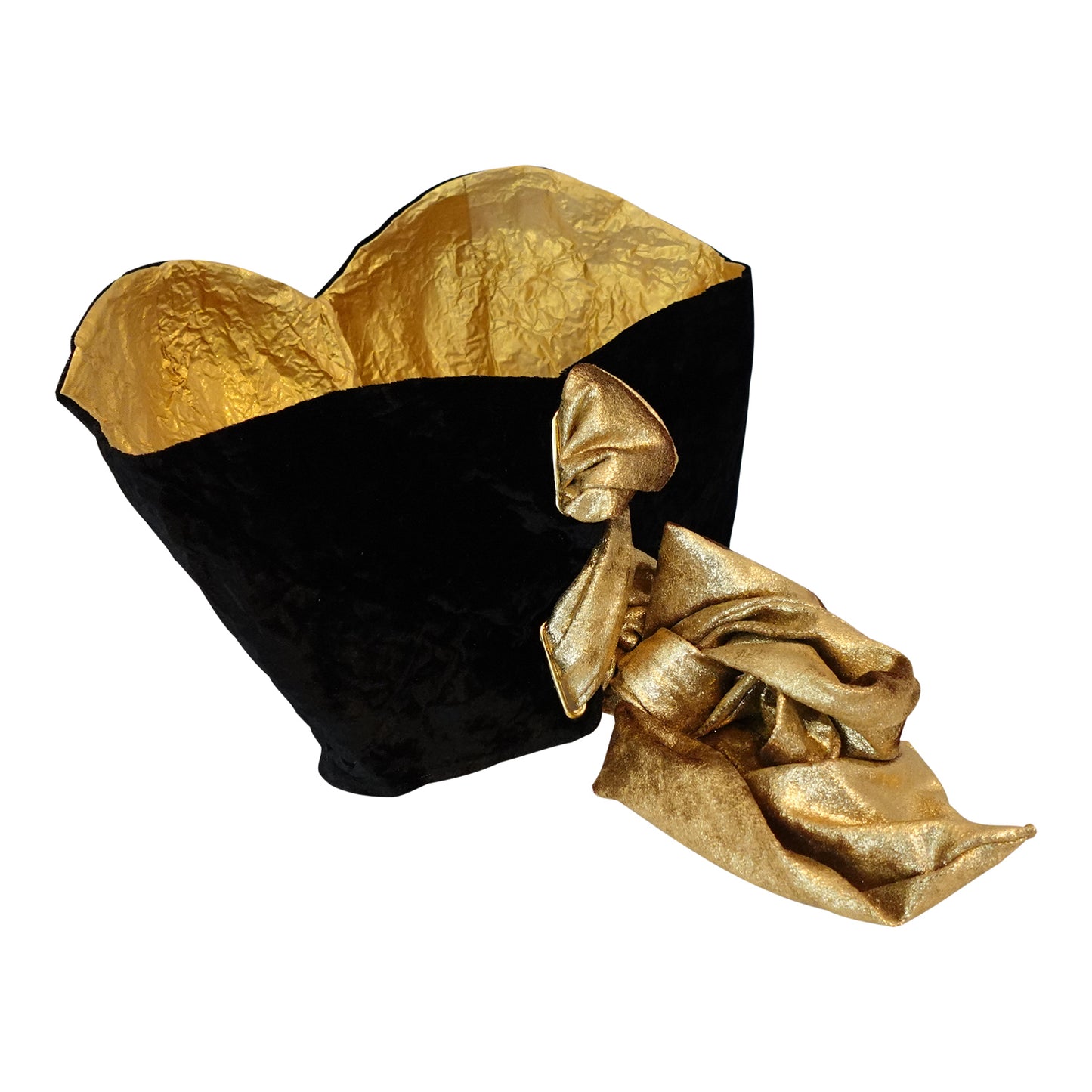 Morphy Bustier vest in Velvet and metallic silk shantung