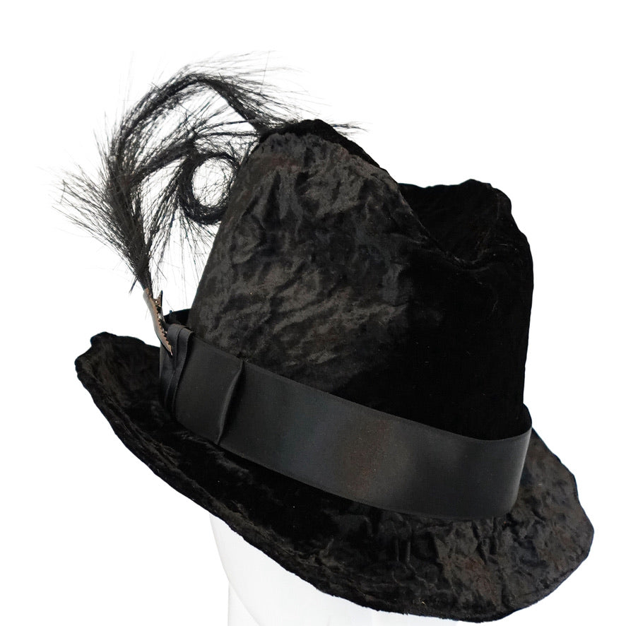 Morphy Moldable silk/ rayon velvet trilby fedora 22 1/2"