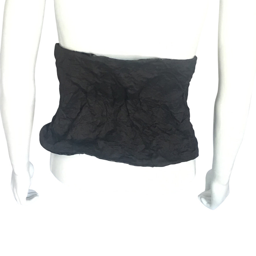 Morphy corset belt in metallic velvet and silk twill
