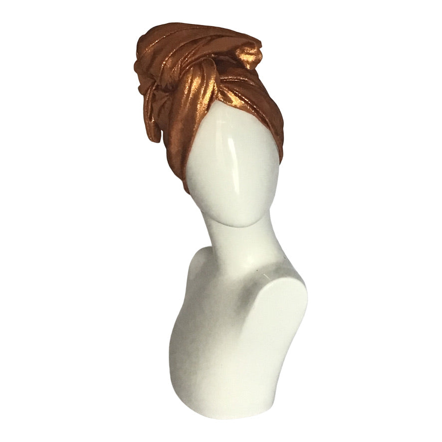 Hammered copper Metallic Velvet Twisturban®