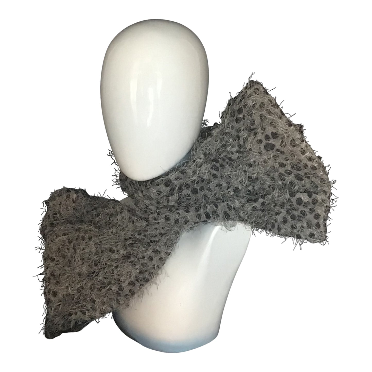 Eyelash grey leopard print Twisturban