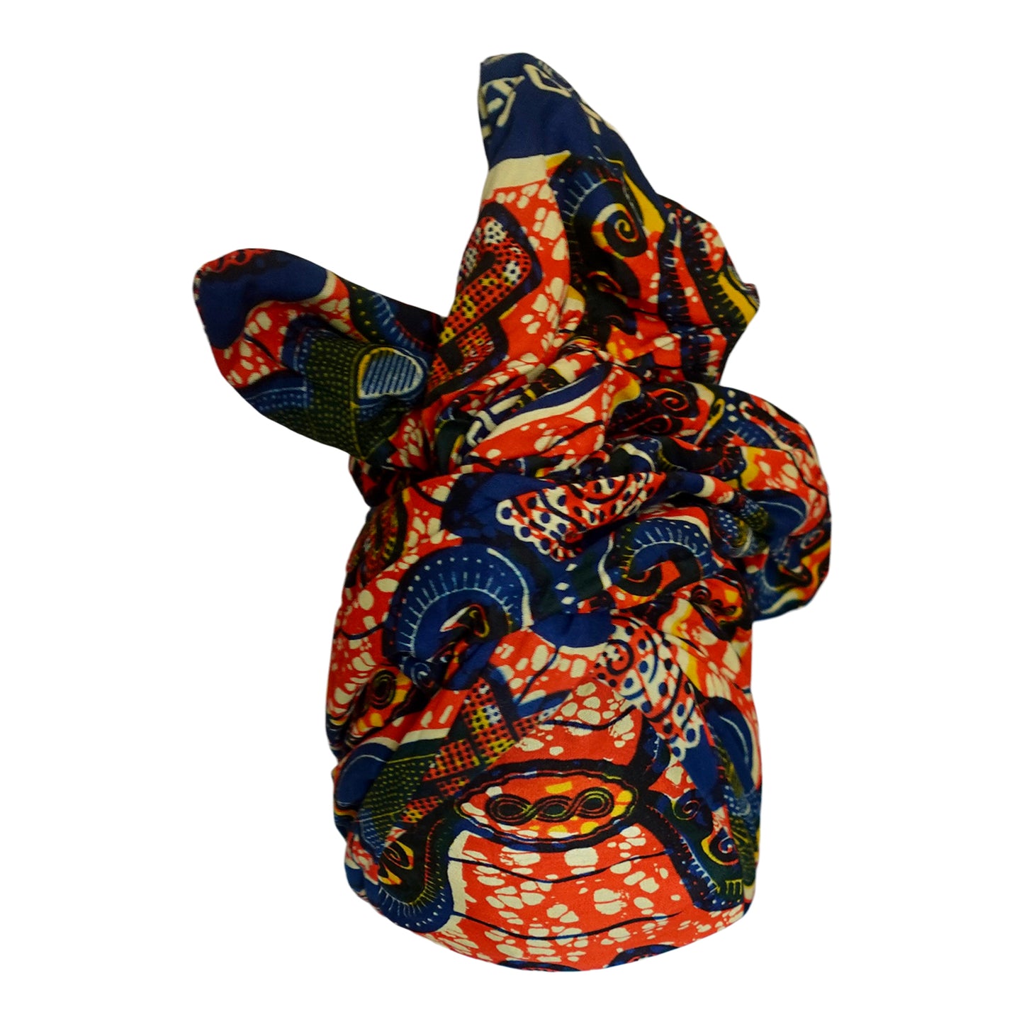 Twisturban® Turban in batik multi color abstract print cotton