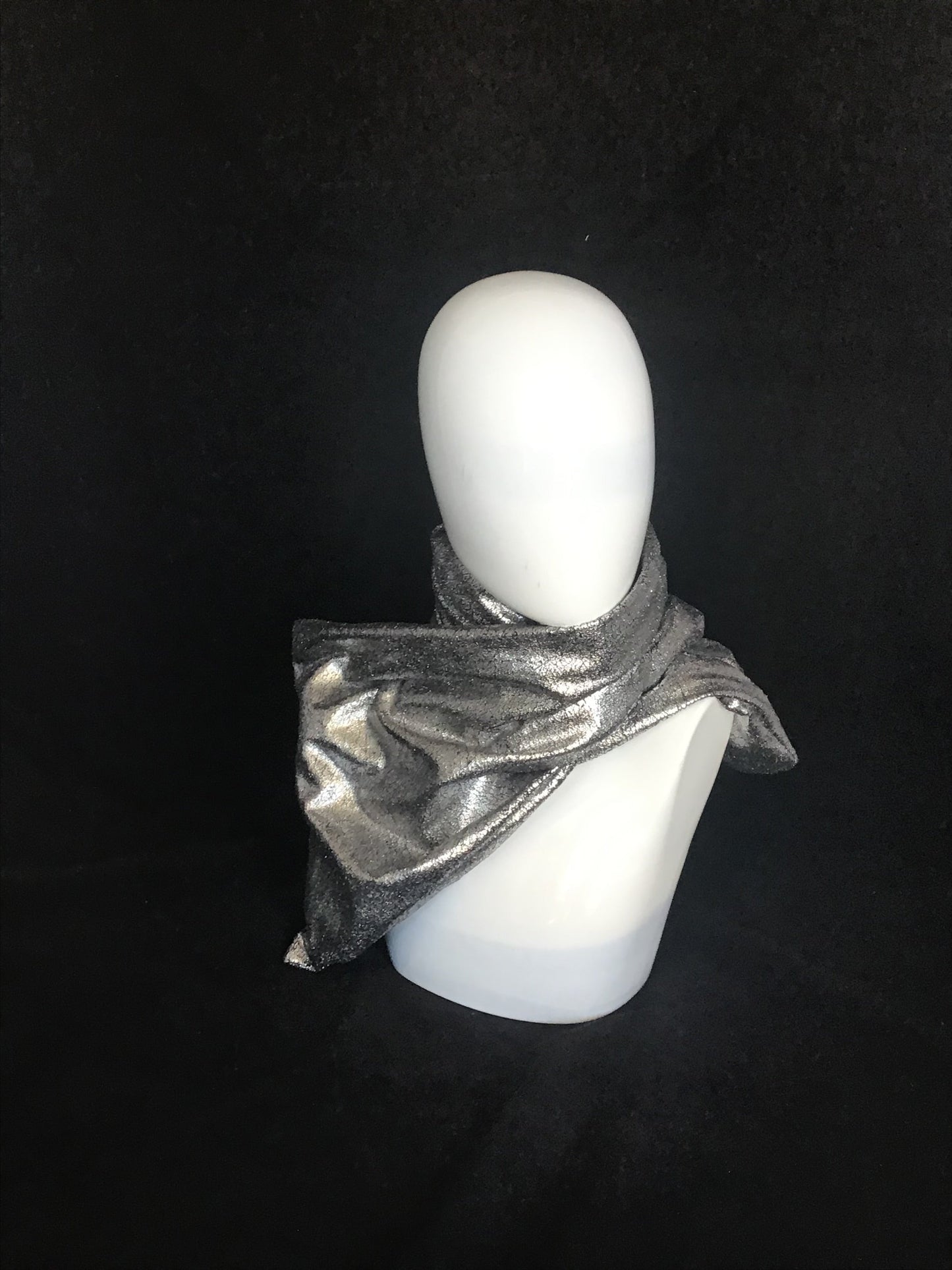Slightly flawed Flocked Silver Metallic Twisturban®