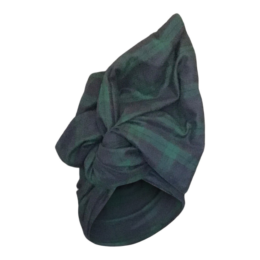 Black watch plaid cotton flannel