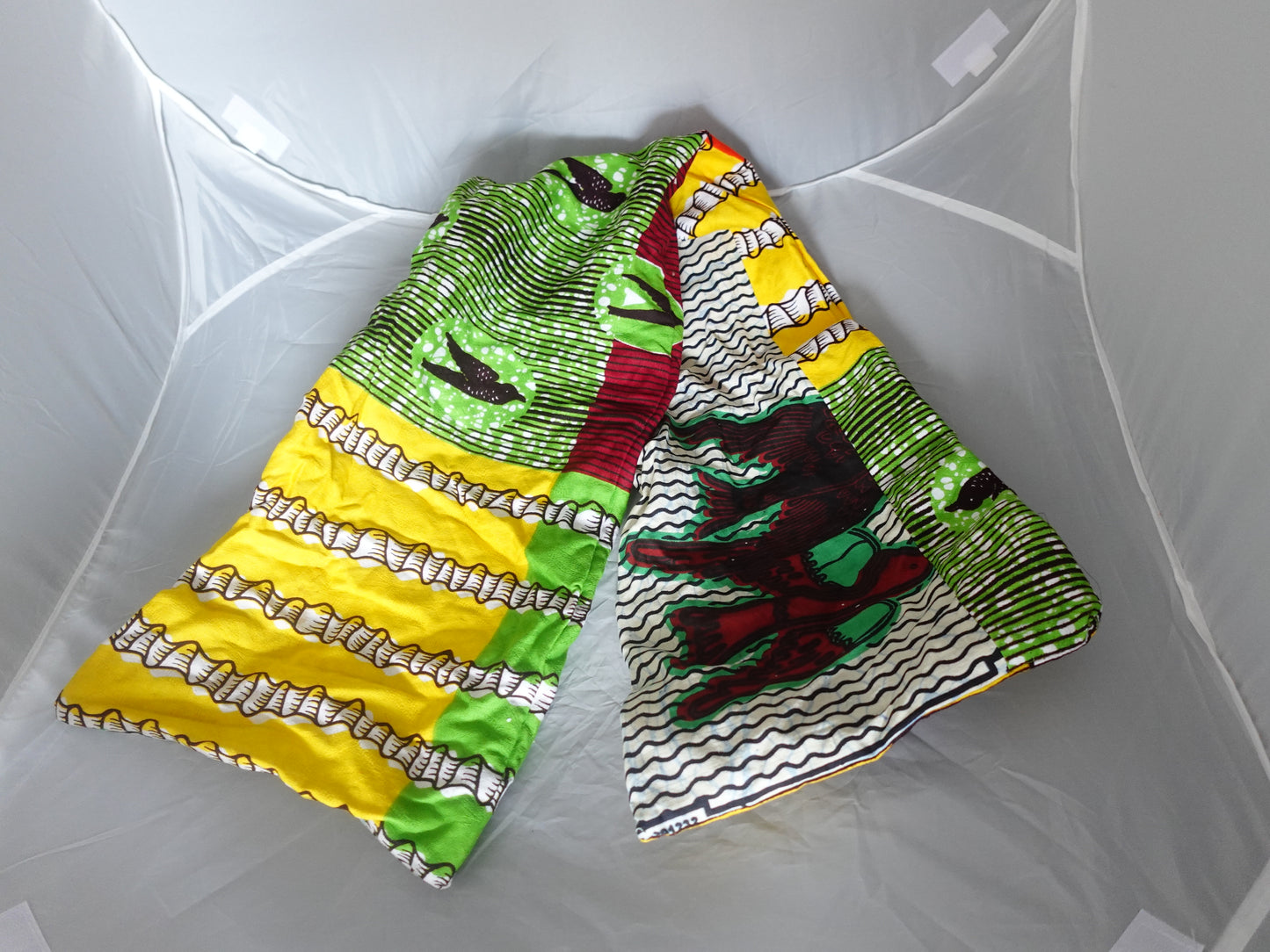 Twisturban® Turban in mixed dutch wax bright print cotton