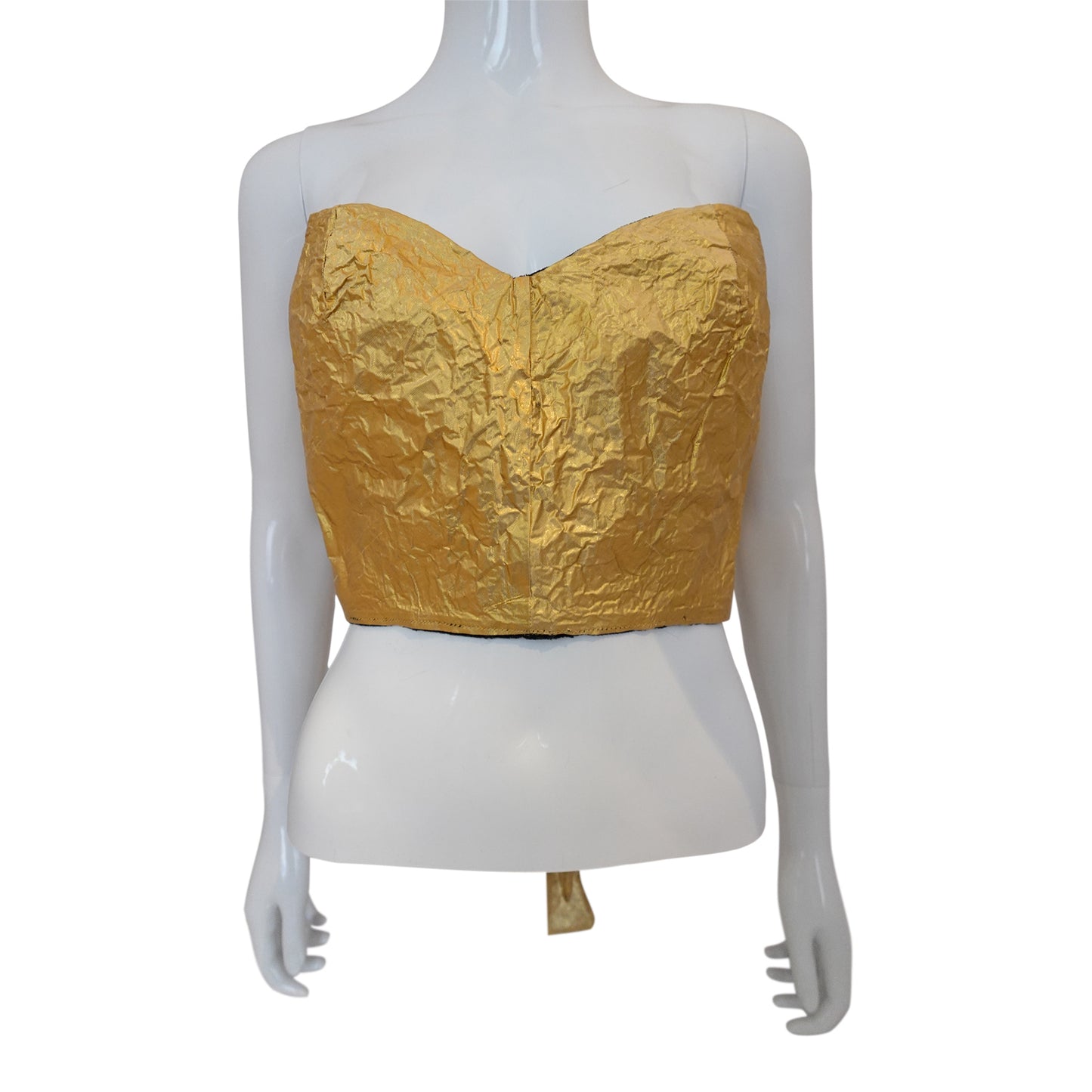 Morphy Bustier vest in Velvet and metallic silk shantung