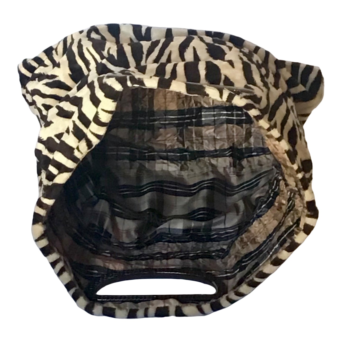 Morphy Zebra print Velvet & Tie Silk Handle Bag