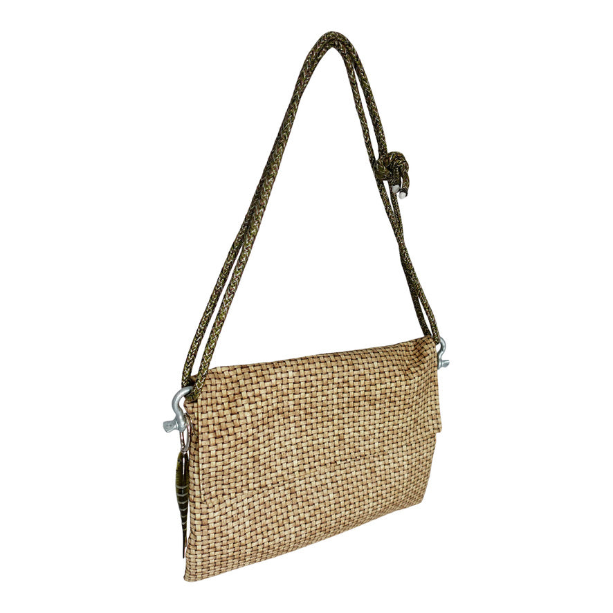 Gone Fishin' messenger bag with fish charm