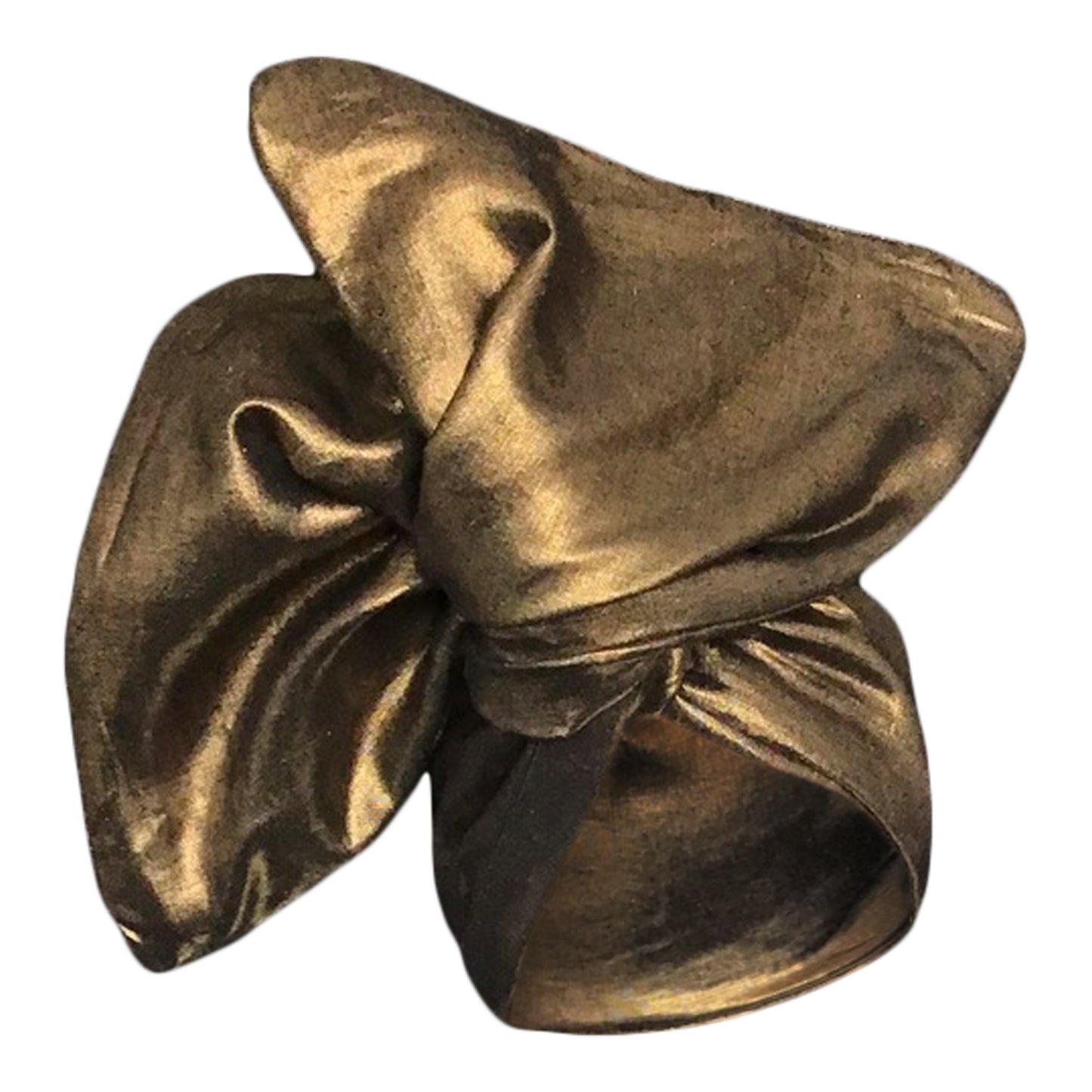 Linen Twisturban® in gold metallic- slightly irregular