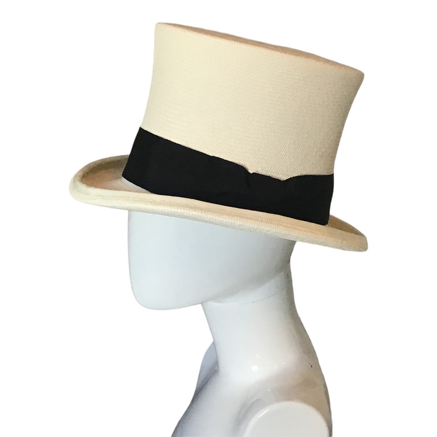 Classic "Paris" Top Hat in Fine Panama Straw