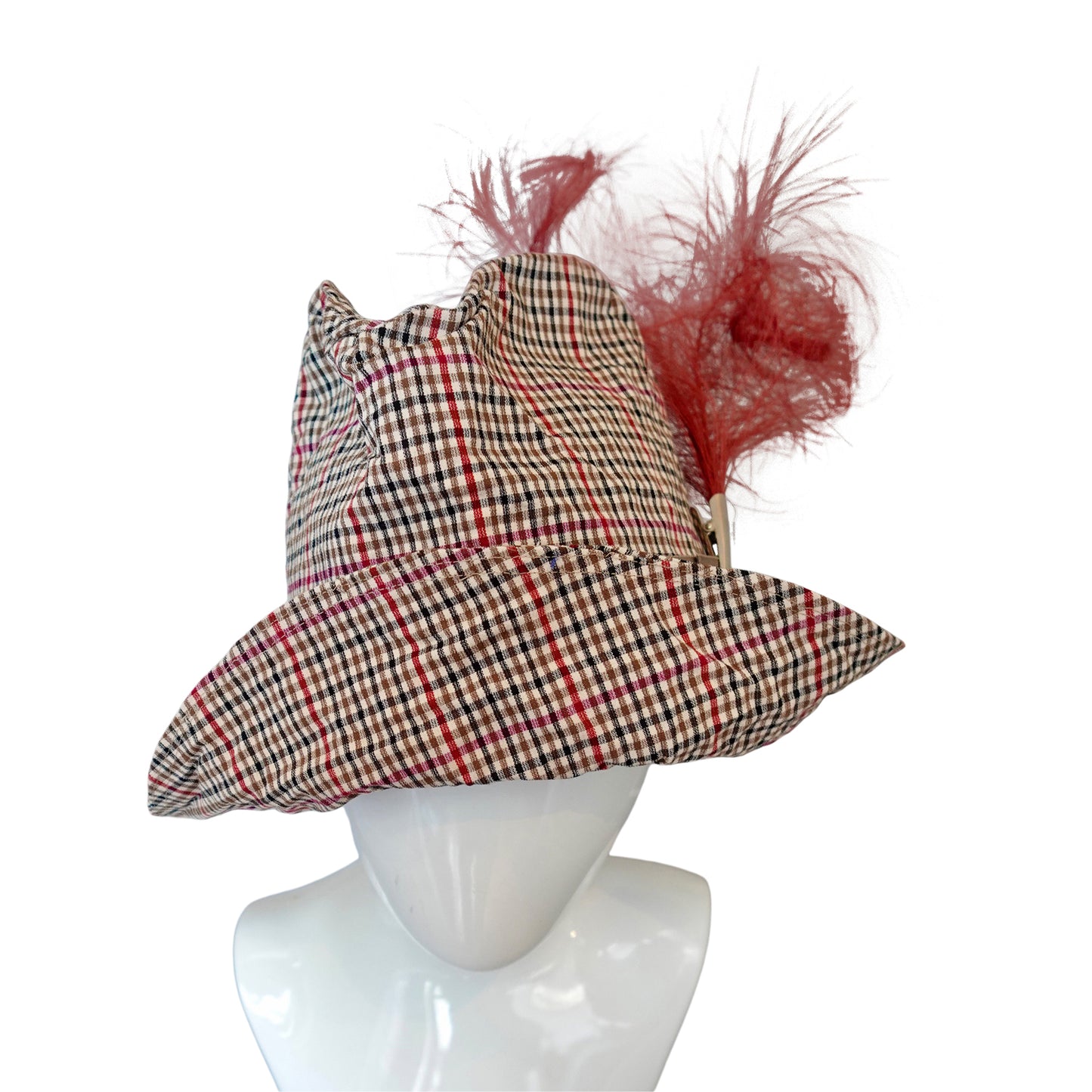 Morphy Moldable Plaid Deep Cuff Trilby fedora