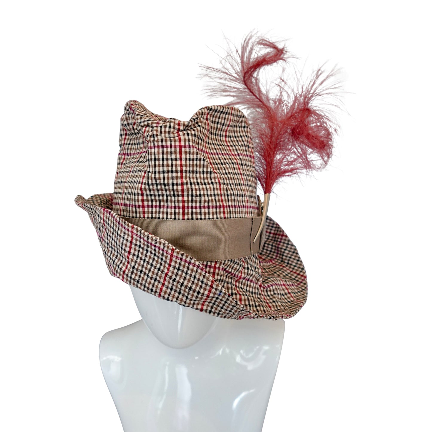 Morphy Moldable Plaid Deep Cuff Trilby fedora