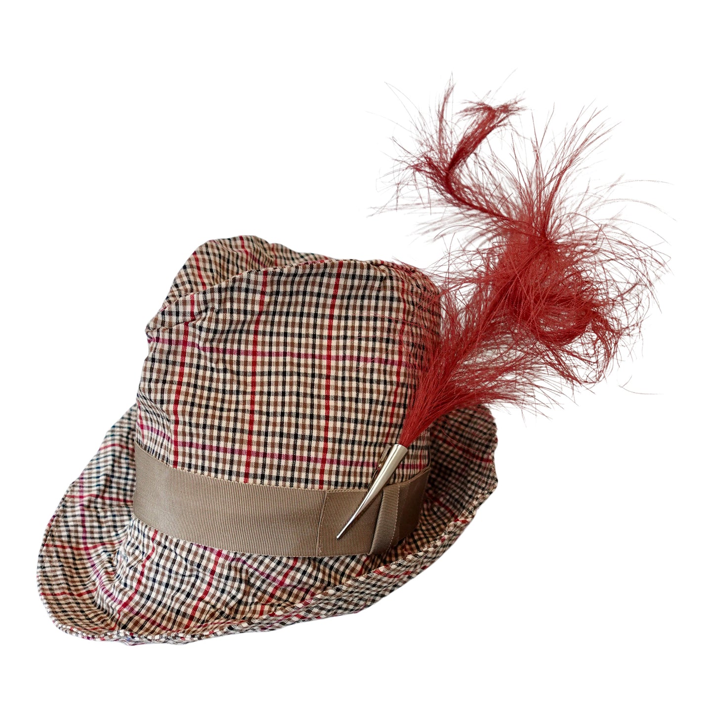 Morphy Moldable Plaid Deep Cuff Trilby fedora