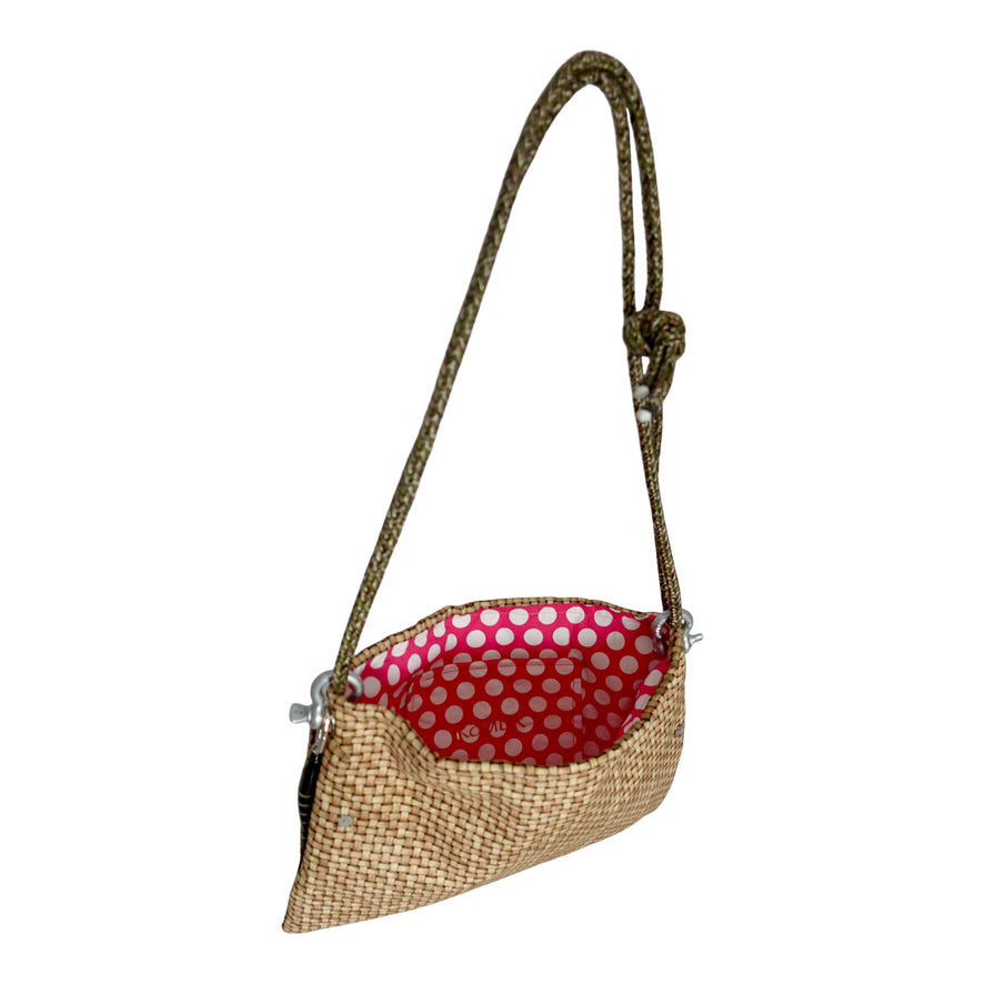 Gone Fishin' messenger bag with fish charm