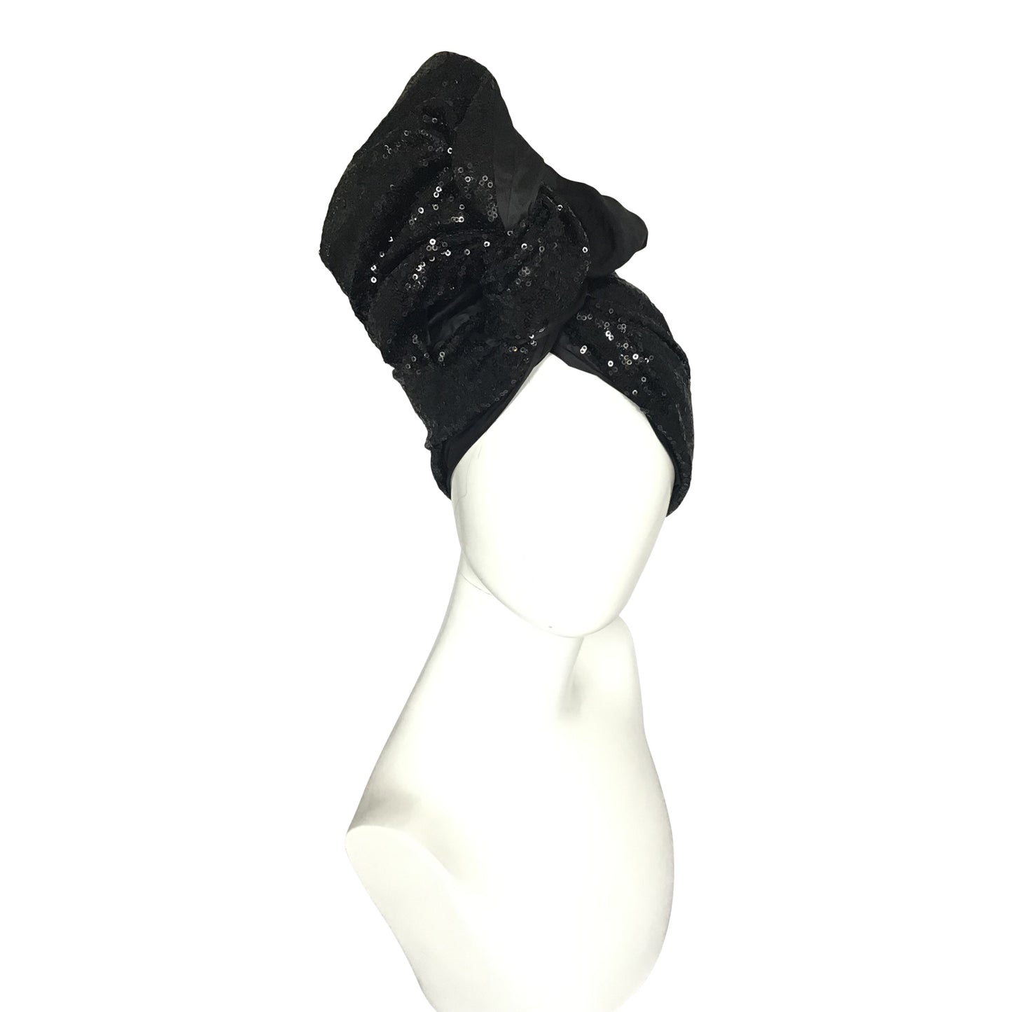 Sequin and silk in Black