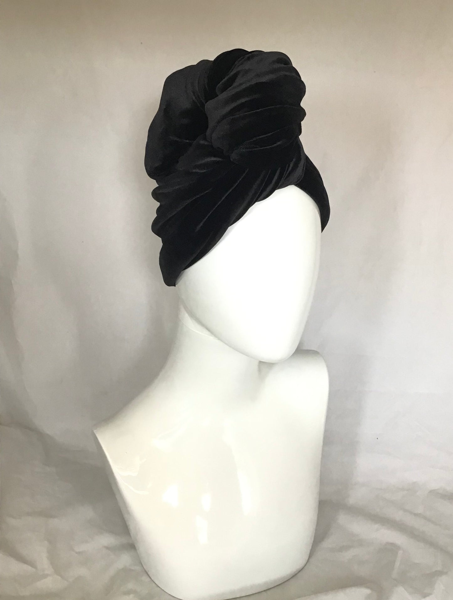 Velvet Twisturban in black