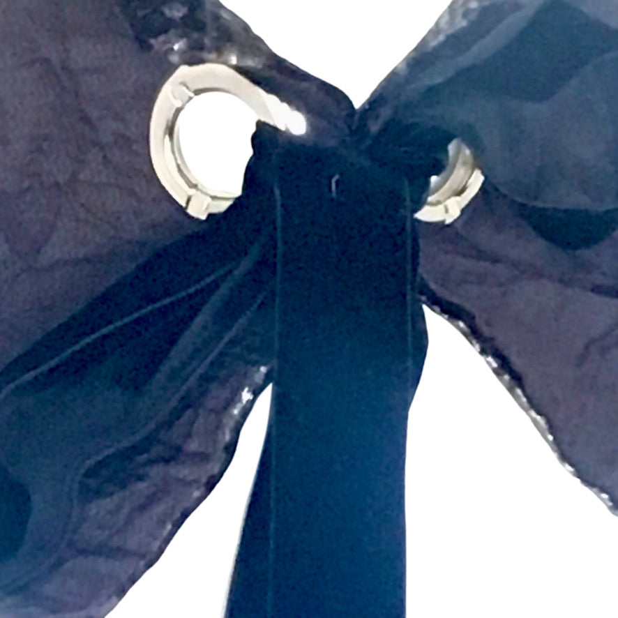 Morphy corset belt in metallic velvet and silk twill