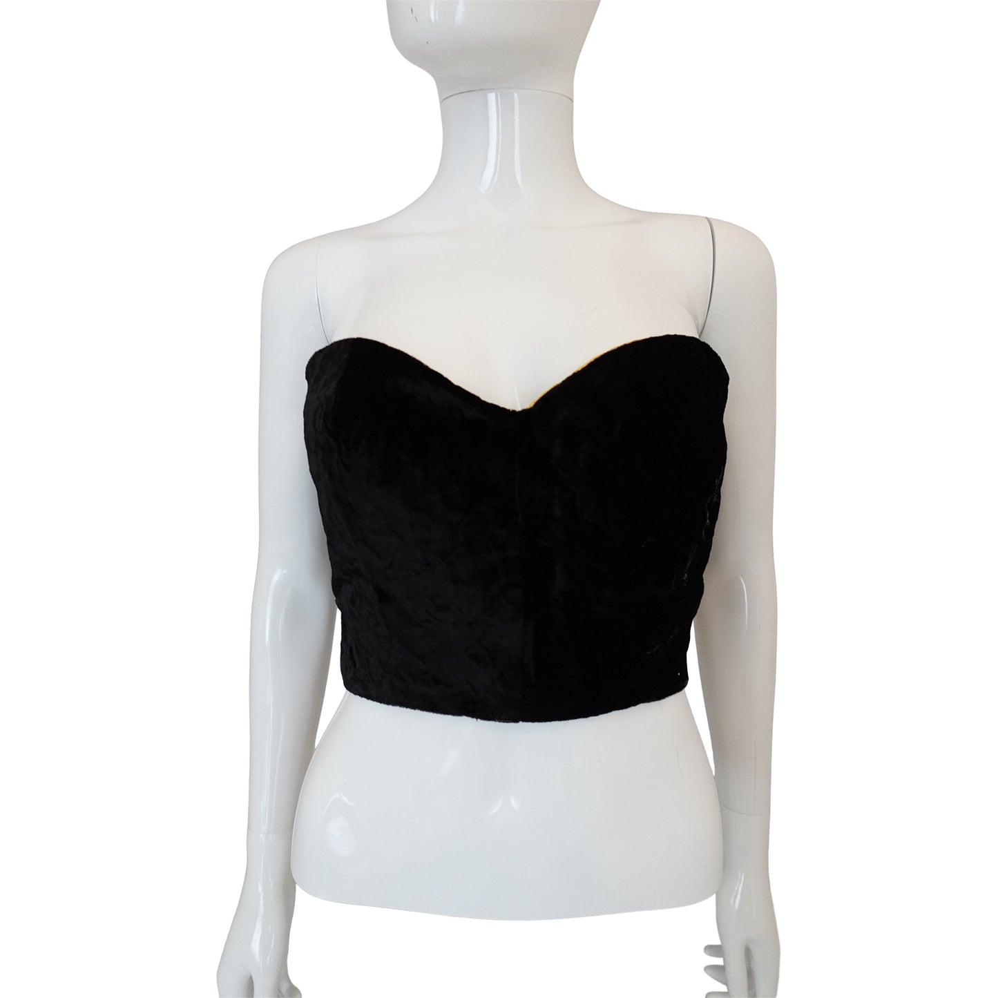 Morphy Bustier vest in Velvet and metallic silk shantung