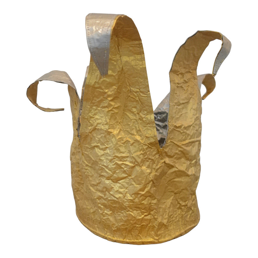 MARY GINNIFER -Morphy Metallic Gold & Silver Silk Shantung Crown