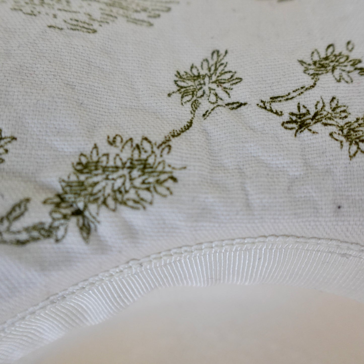 Upcycled panama cap with vintage toile visor