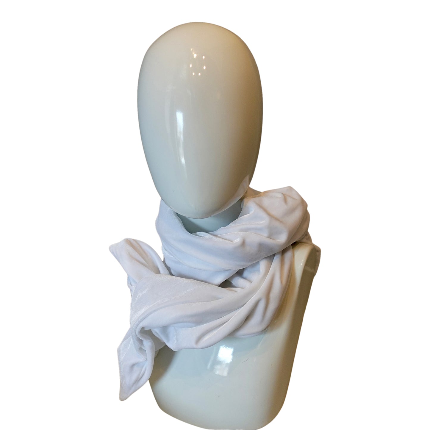 Velvet Twisturban in White- small flaw