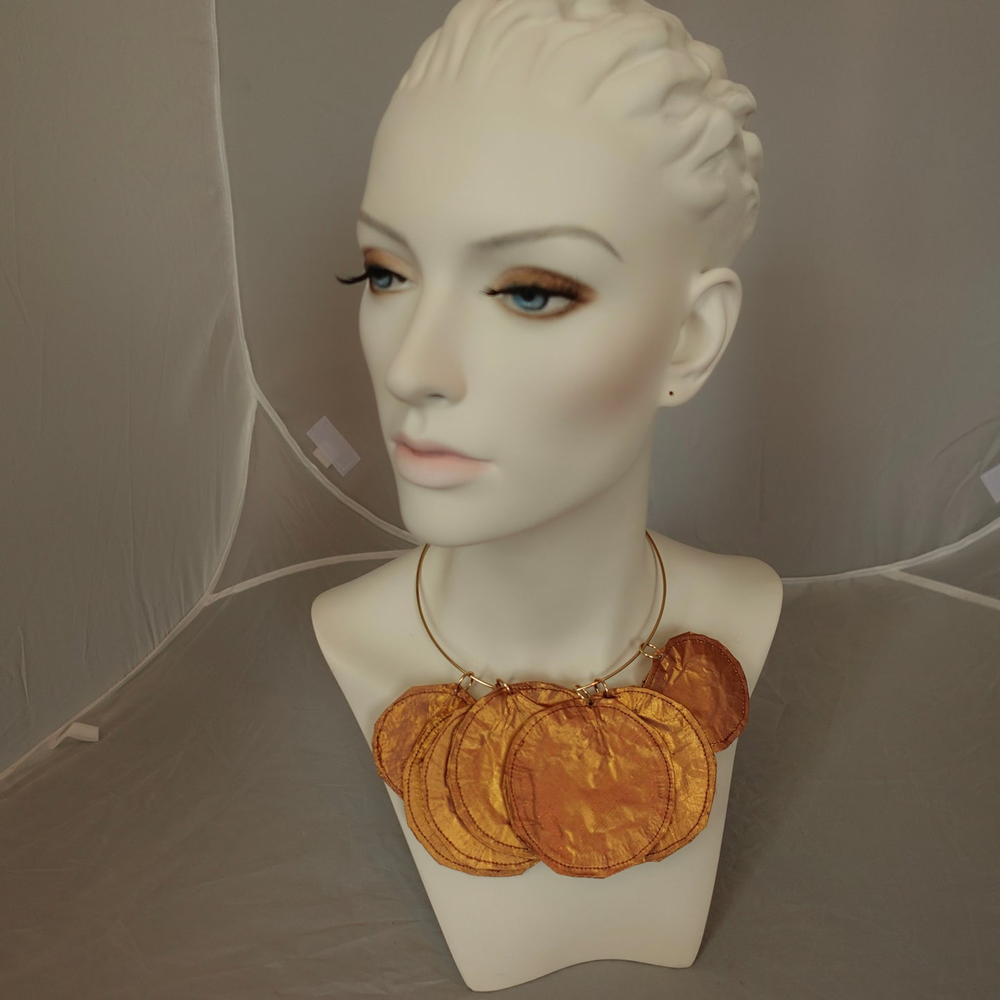 Silk Morphy Copper "Coin" Disc Neclace