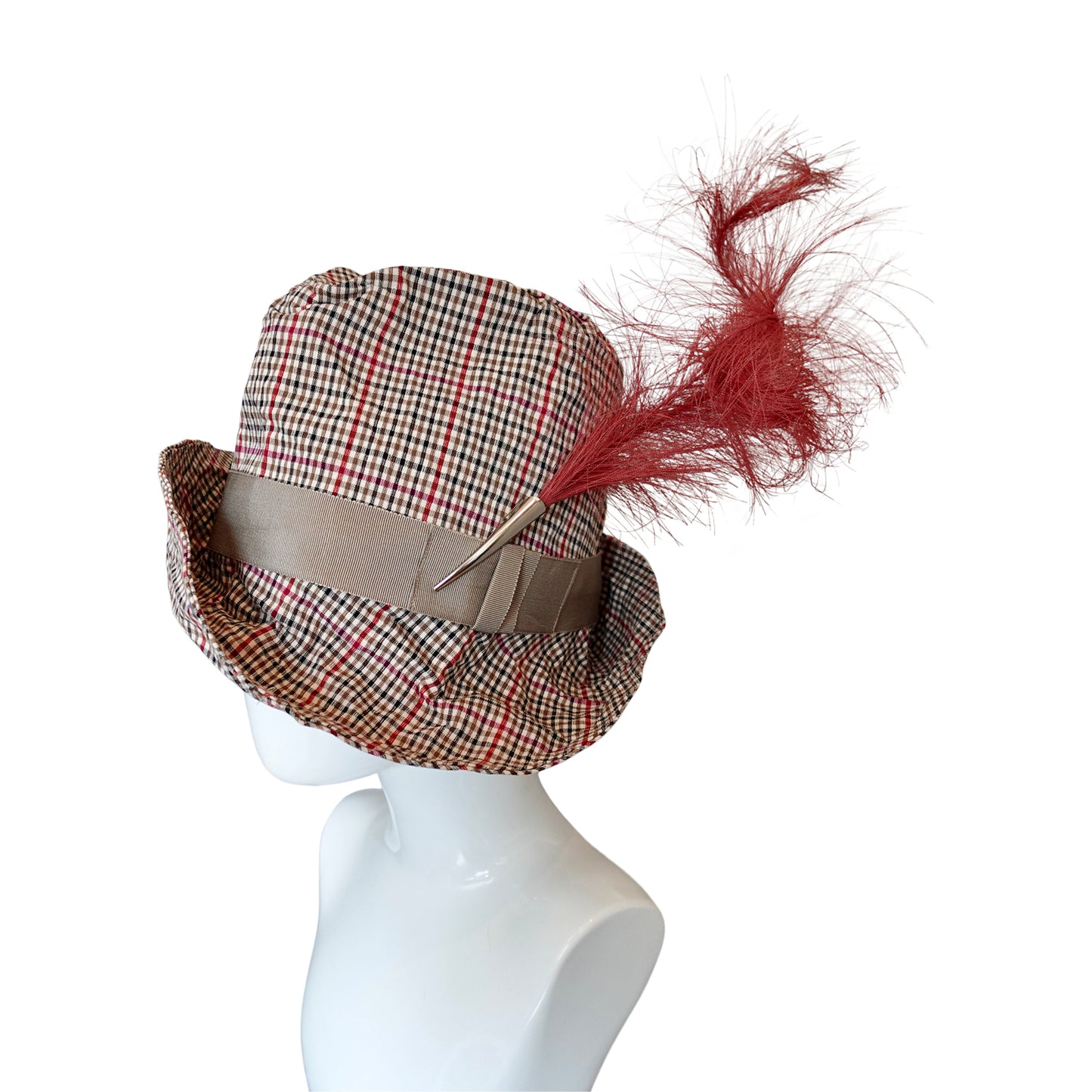 Morphy Moldable Plaid Deep Cuff Trilby fedora