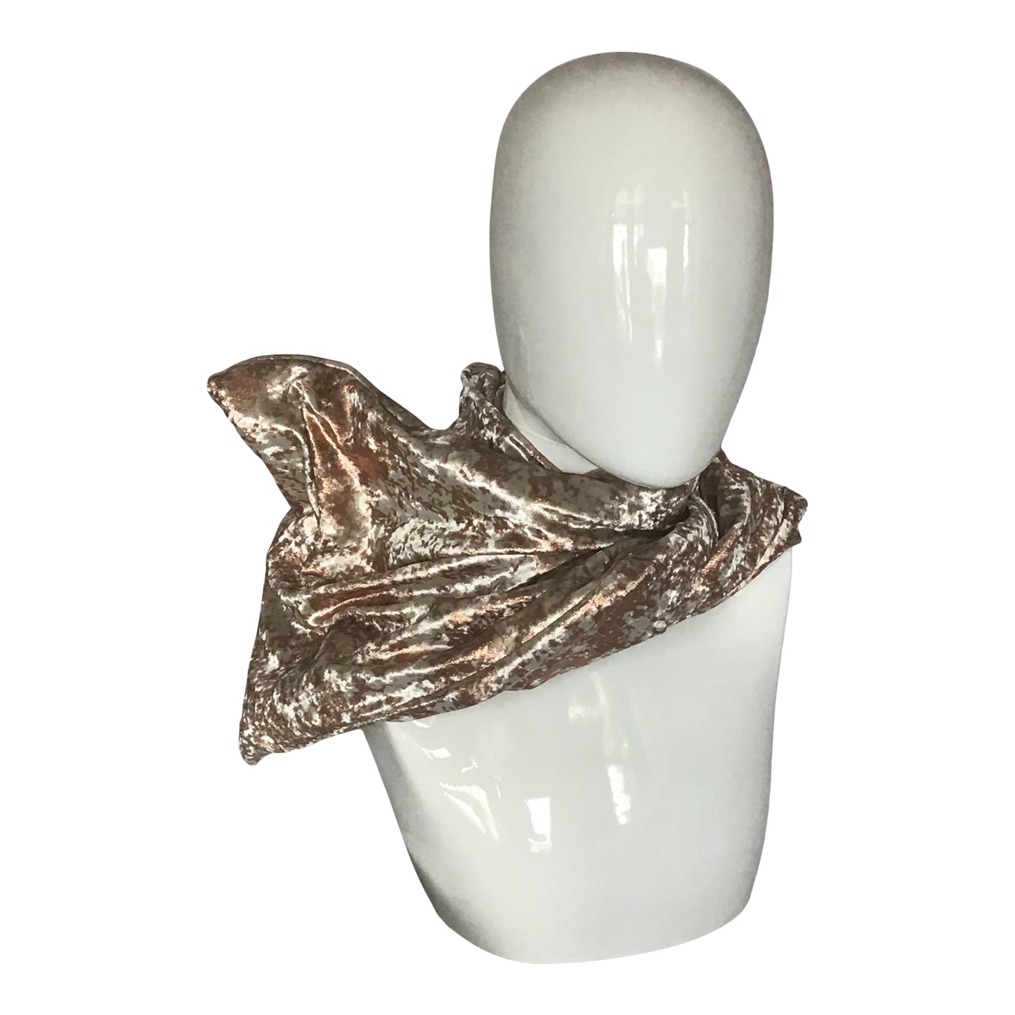 Velvet Twisturban in silver grey with gold "mica" pattern