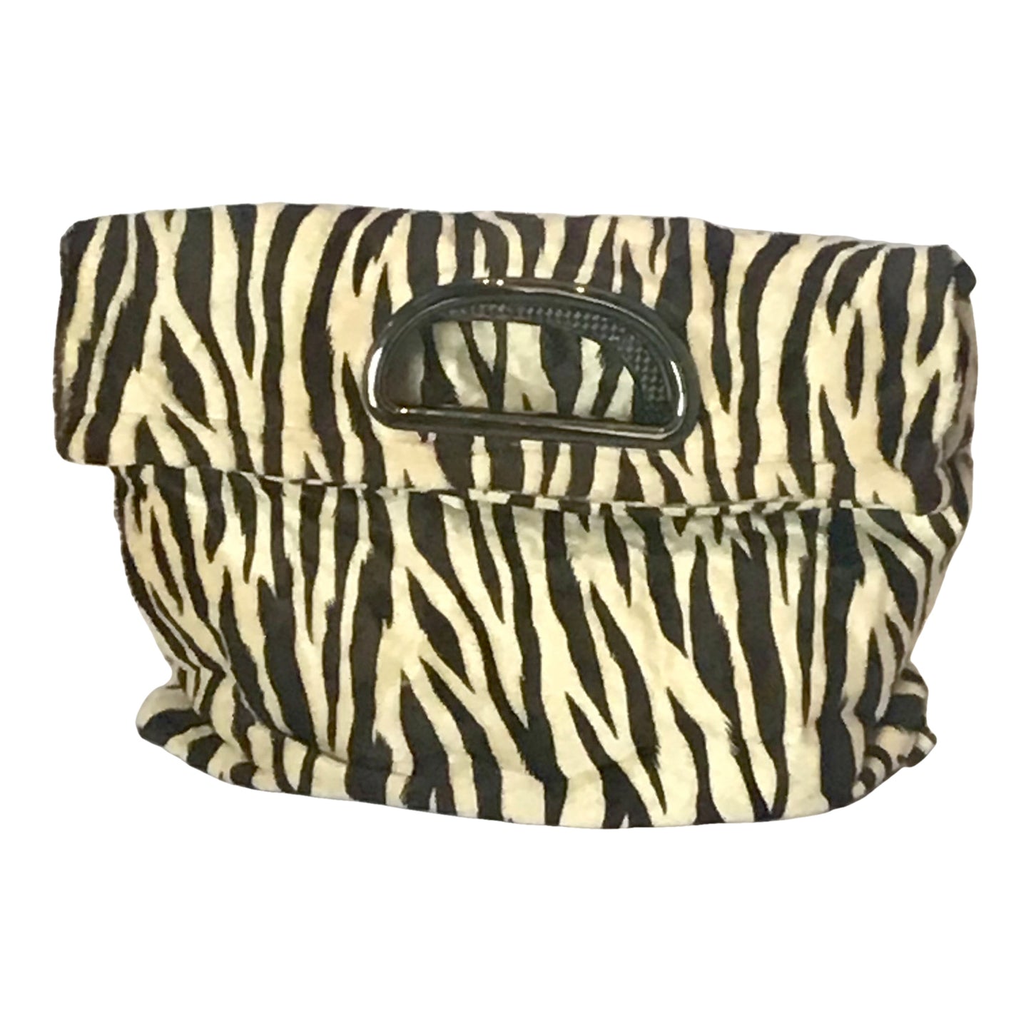 Morphy Zebra print Velvet & Tie Silk Handle Bag