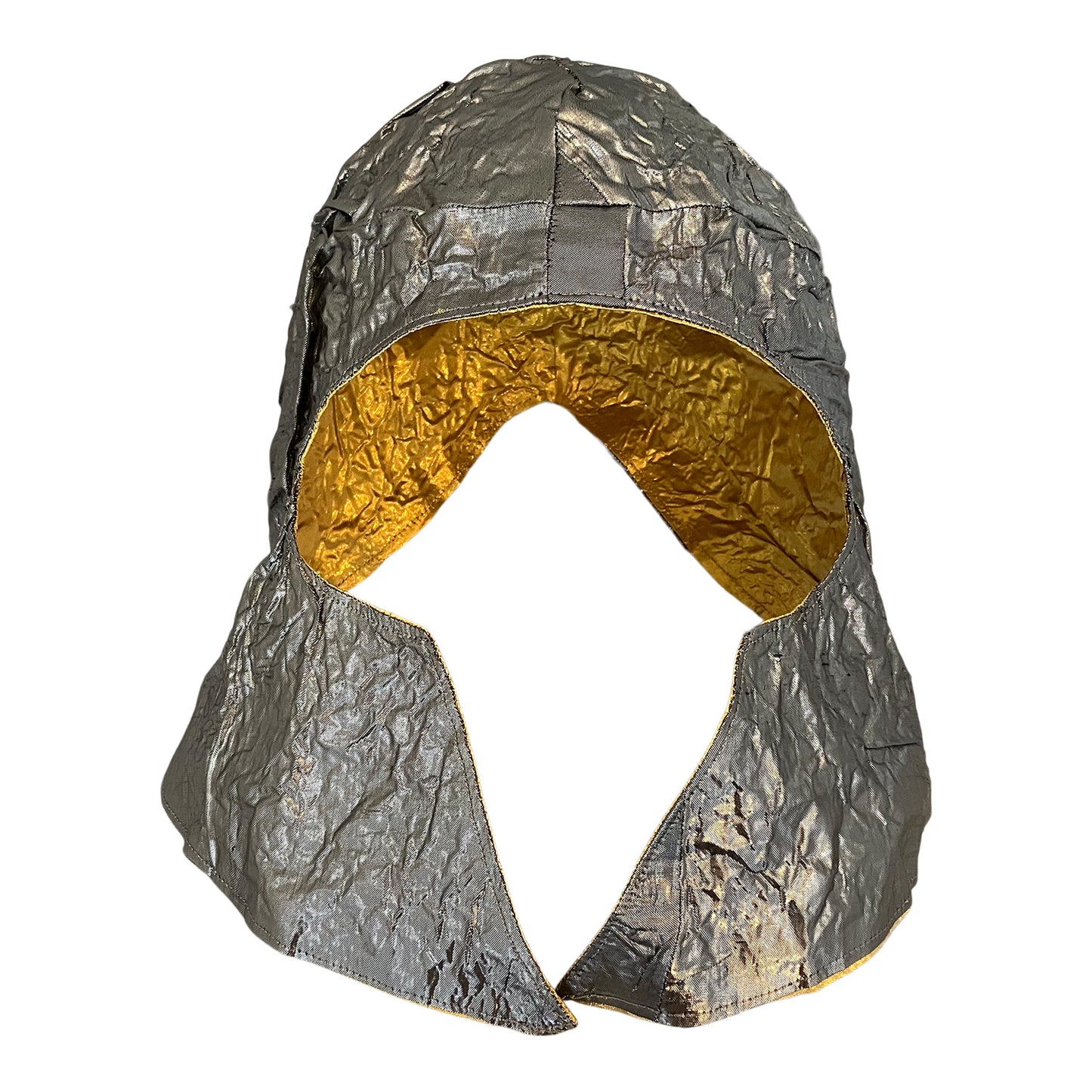 Morphy silver and gold metallic silk helmet