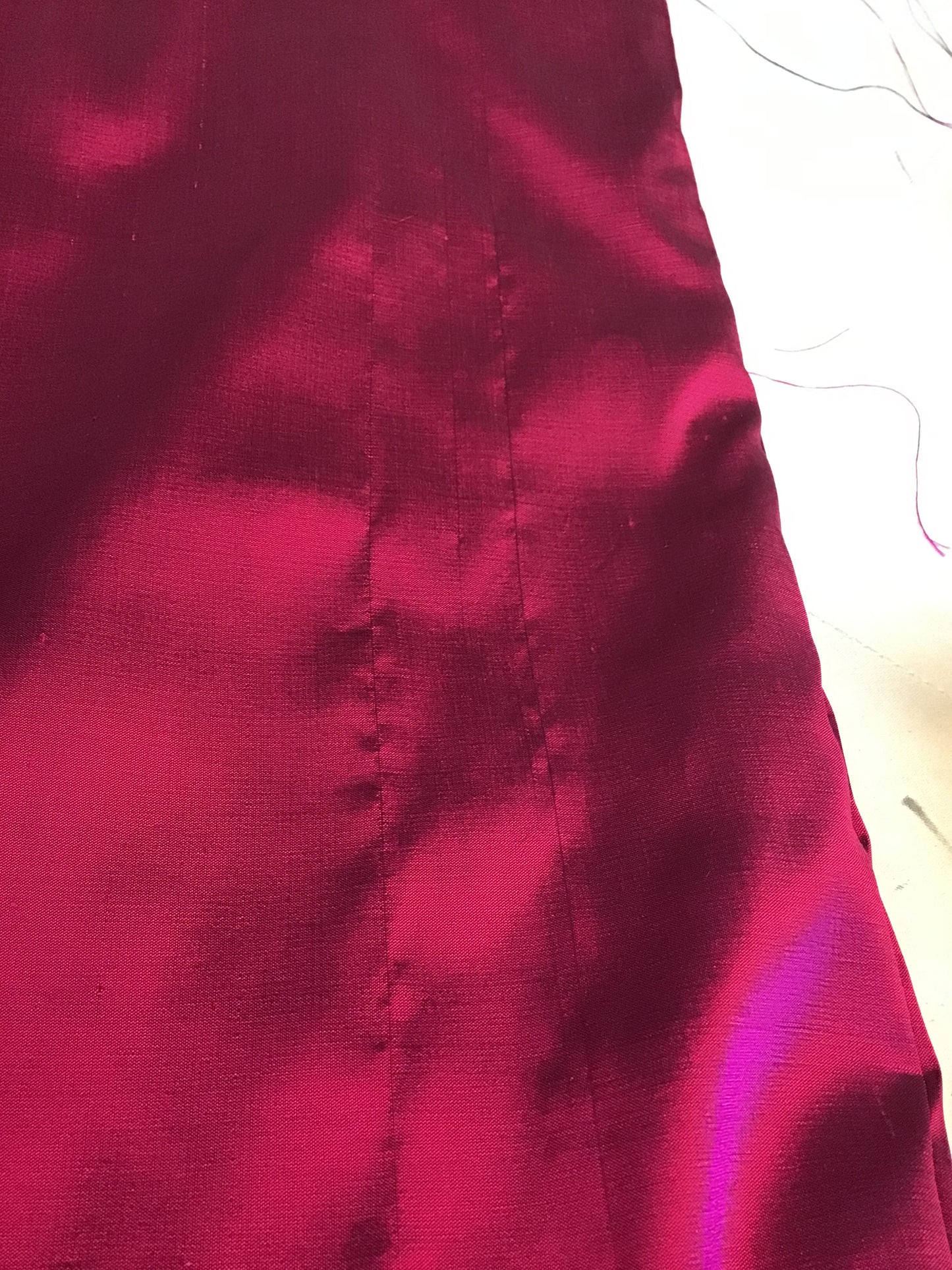 Silk shantung Orchid Pink slightly irregular