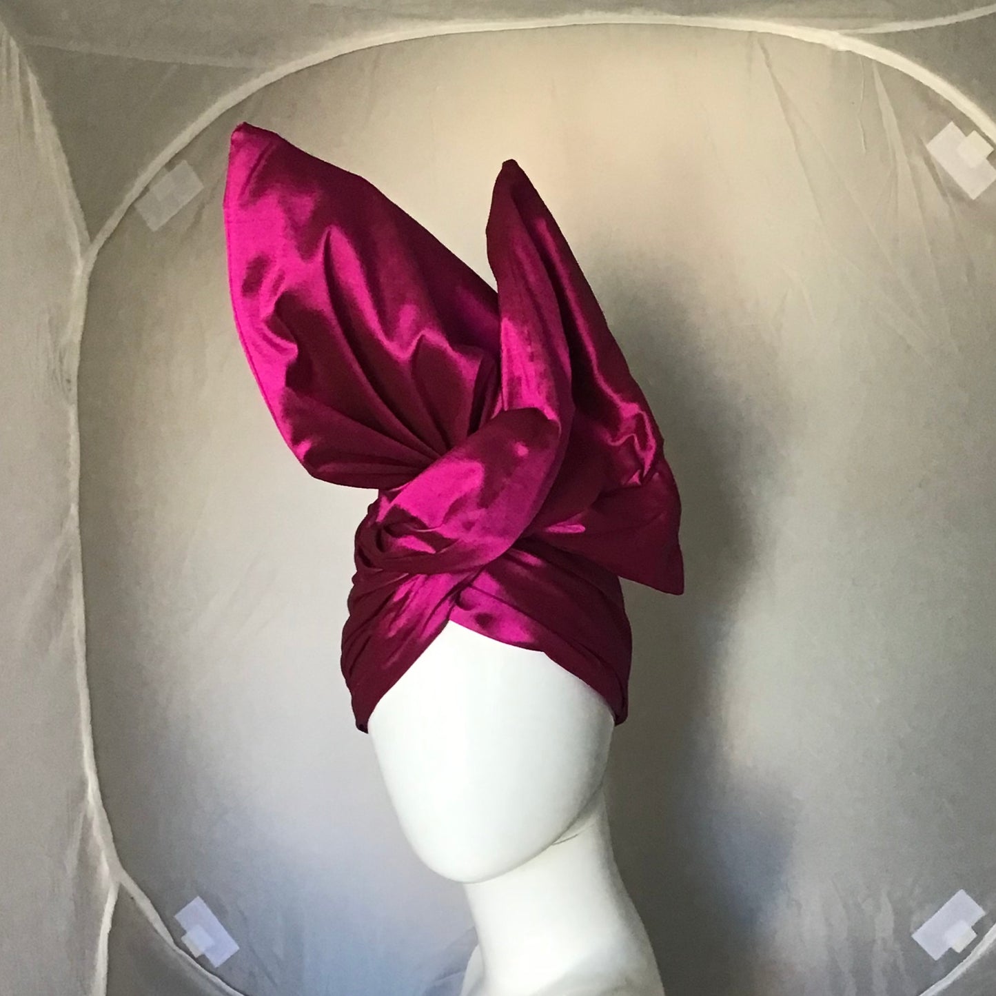 Silk shantung Orchid Pink slightly irregular