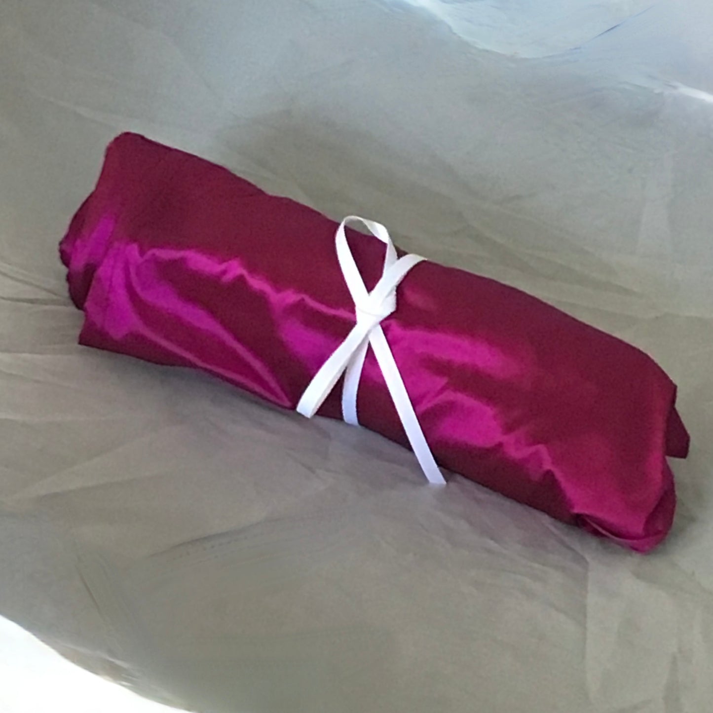 Silk shantung Orchid Pink slightly irregular