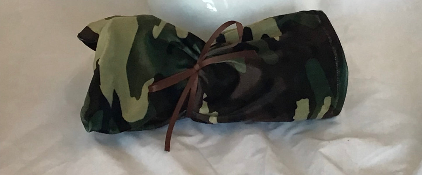 Soft Stretch Velvet In Camo Print