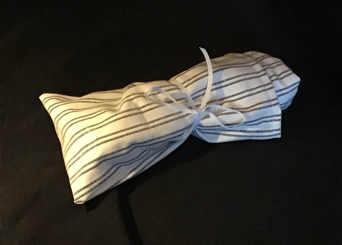 Caftan cotton stripe in black/ cream