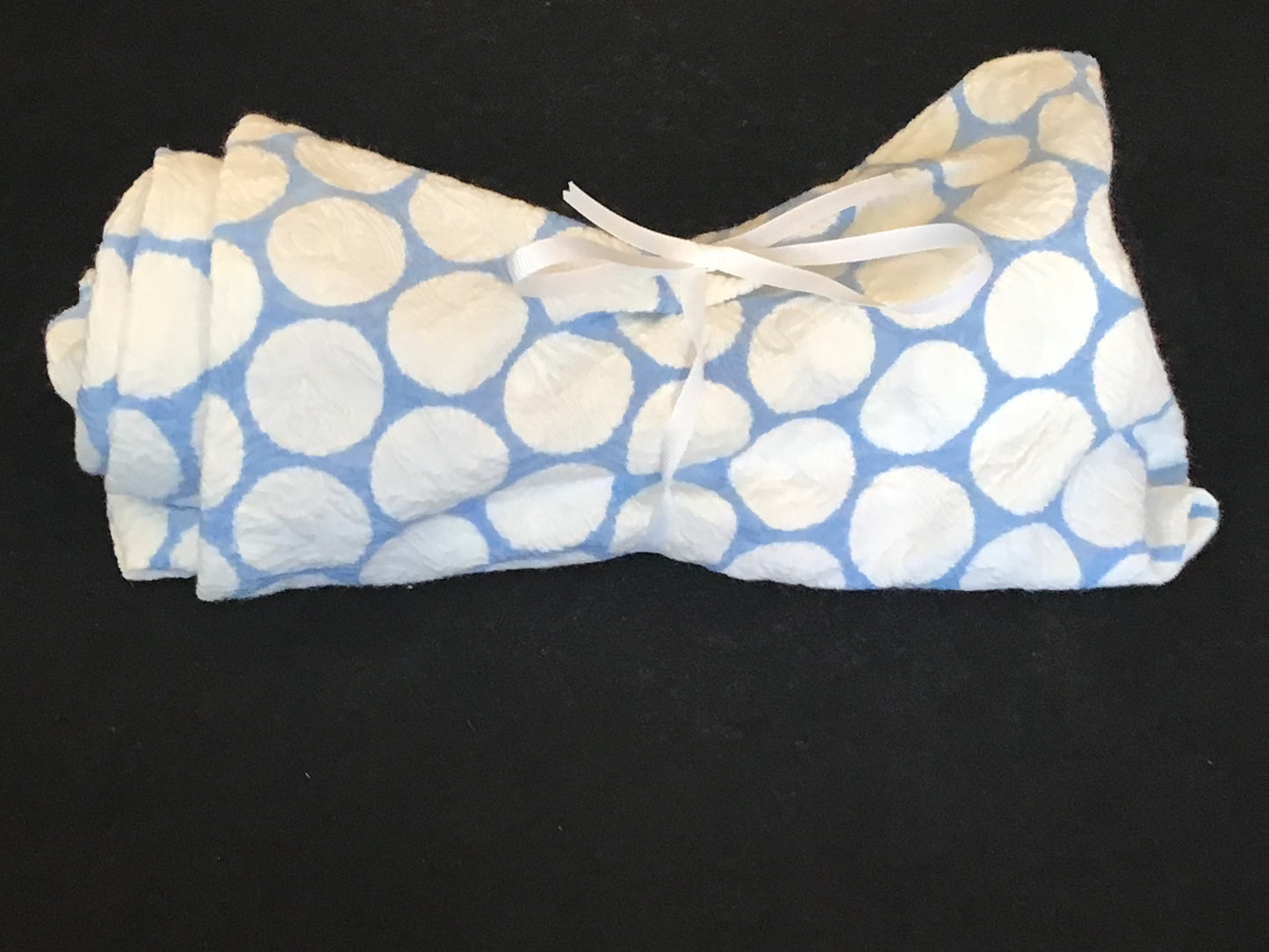 Twisturban in baby blue dot *sample