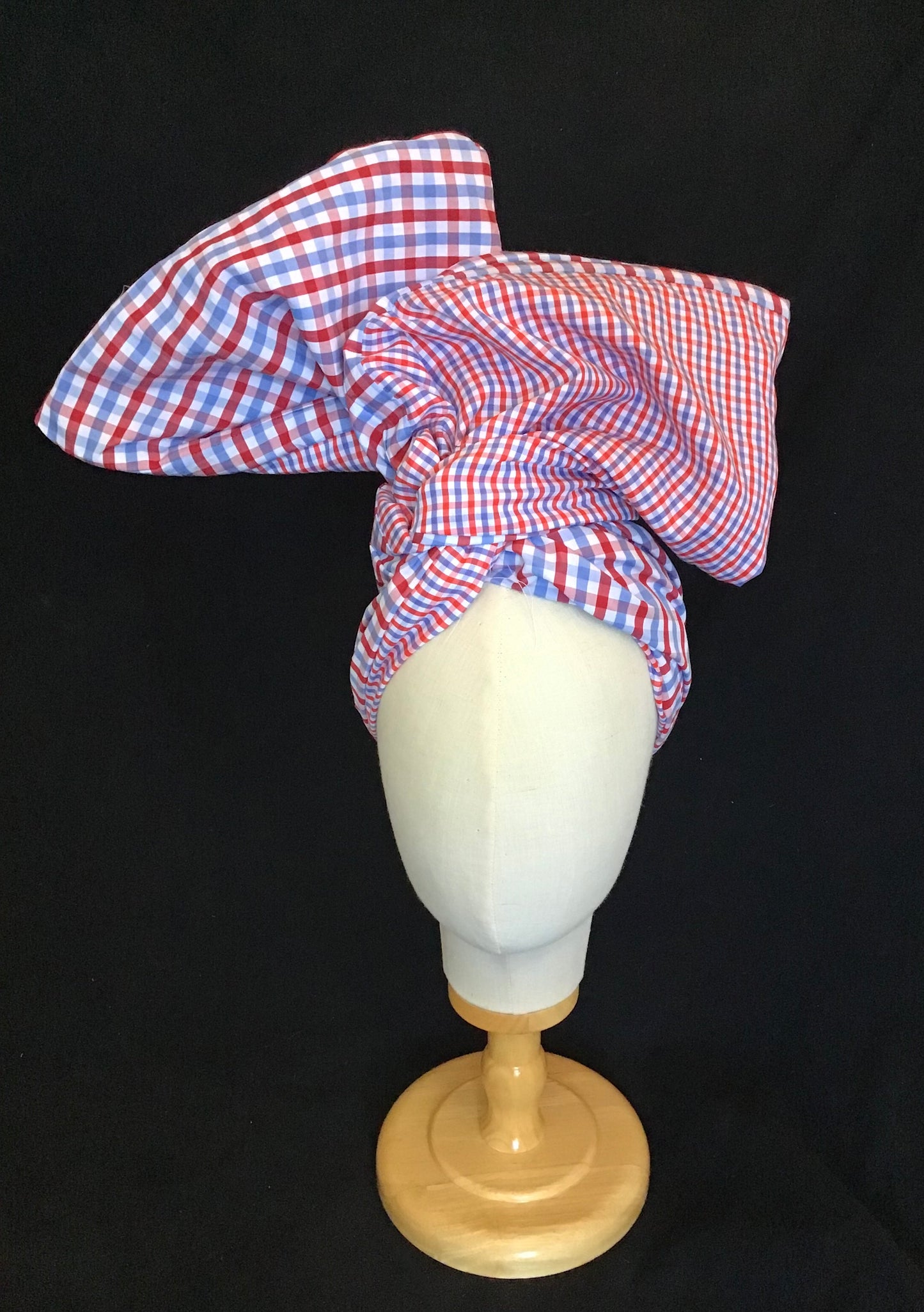 Cotton Shirting in red white blue plaid mix