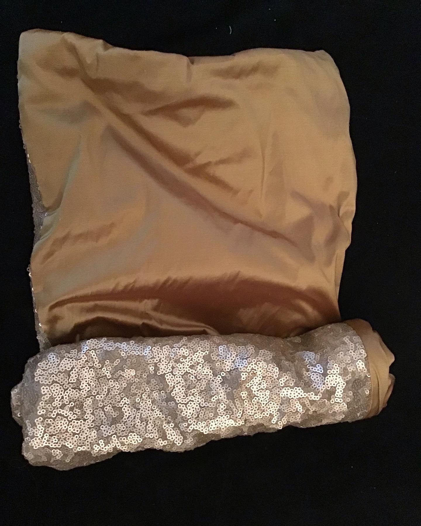 CHINO Sequin & Silk Twisturban in Gold