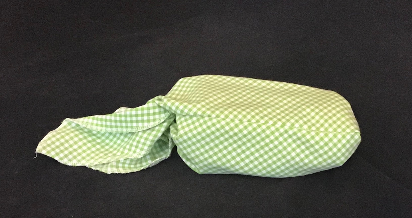 Mini Twisturban in green gingham *sample