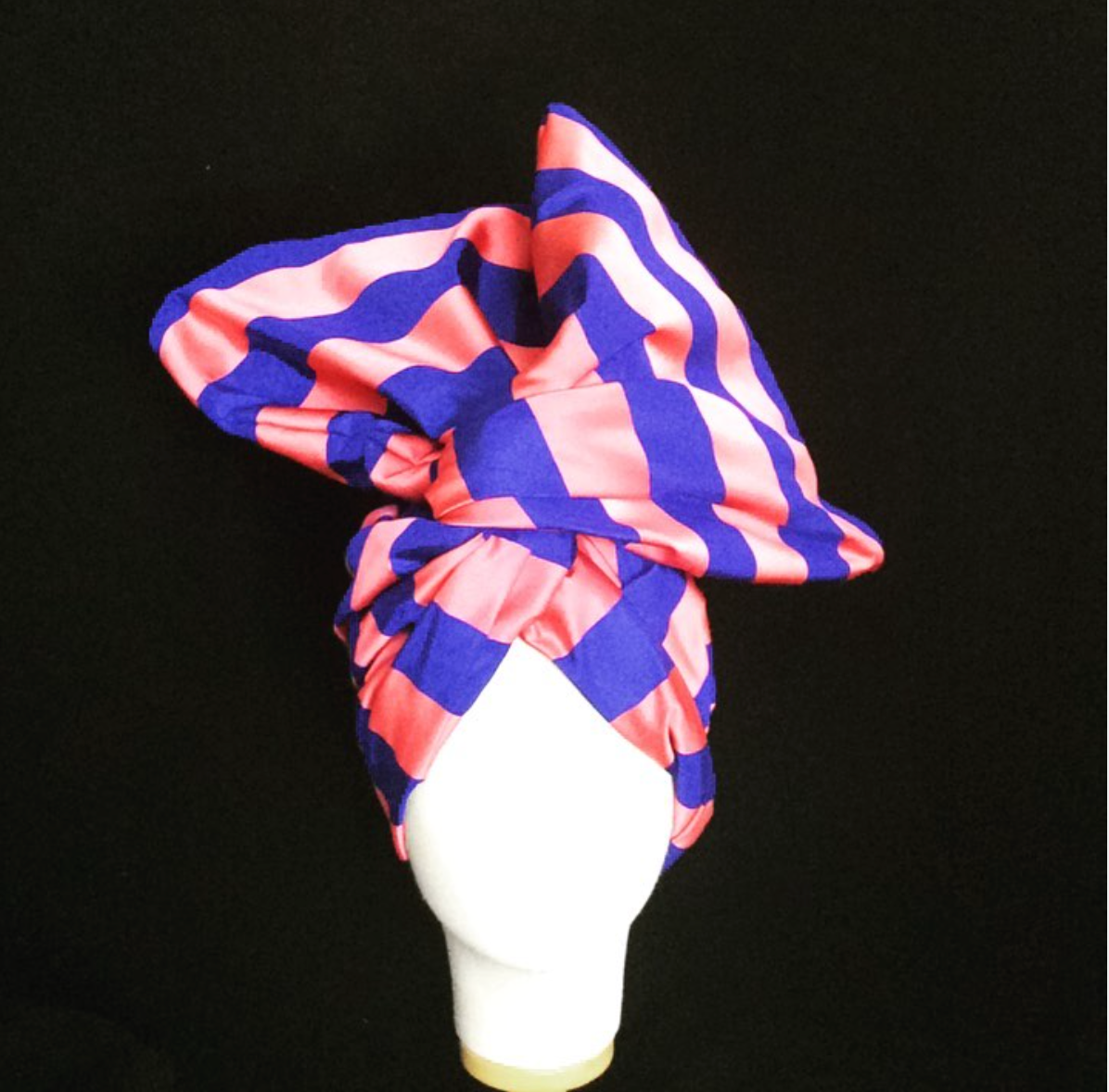 Pink Blue Taffeta stripe