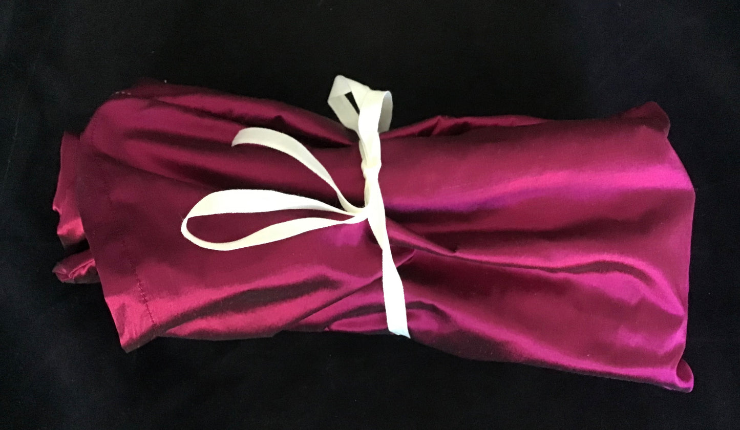 Silk Shantung Twisturban in Berry#115a