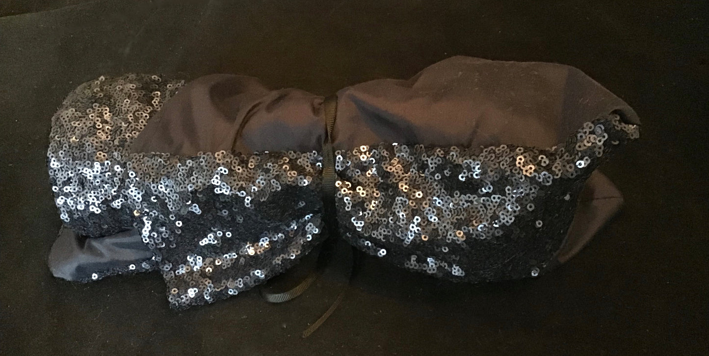 Sequin and silk Dark Navy Medium Twisturban